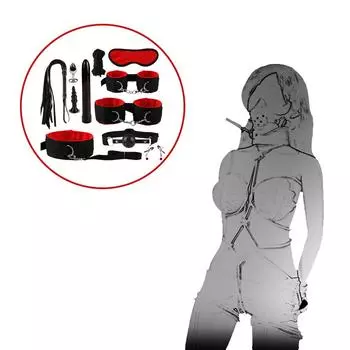 Нейлоновый кожаный комплект SM Kit, плюшевый комплект, сексуальный игрушечный костюм, специальный комплект с переплетом, 11 предметов