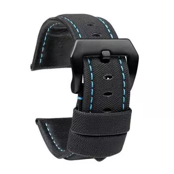 Нейлоновый кожаный ремешок для часов 22 мм, 24 мм, 26 мм для Panerai PAM01661 441 Marina, ремешок для часов, черный, синий, аксессуары для часов