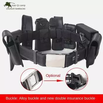 Нейлоновый многофункциональный комплект из восьми предметов, черный тренировочный пояс из ткани Оксфорд