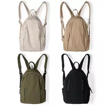 Нейлоновый модный рюкзак большой емкости для женщин сплошной цвет для офисной школы путешествий чёрный