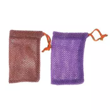Нейлоновый мыло-сумка для мыла, отшелушивающая сетка для держателя для душа, пузырь бежевый