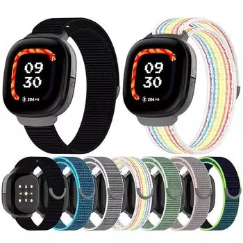 Нейлоновый плетеный ремешок для часов Fitbit Ace LTE for Fitbit Ace LTE чёрный