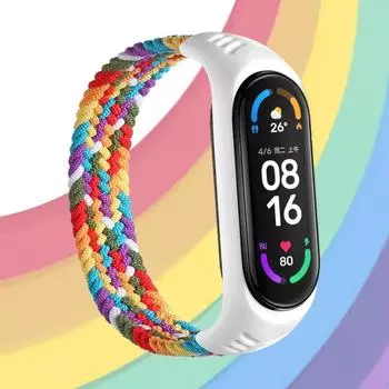 Нейлоновый плетеный ремешок для часов Xiaomi Mi Band 4 3 ремешок Solo Loop NFC браслет для часов Женский смарт-браслет Подарочный ремень Correa Mi Band 7 6 5 XS (140mm-150mm)&Mi Band 7 6 5 4 3