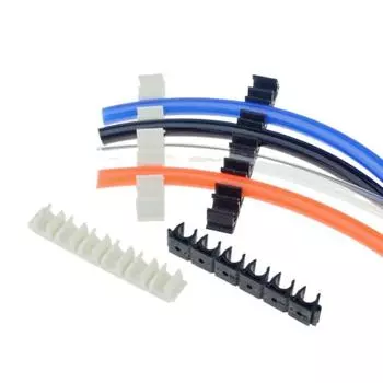 Нейлоновый пневматический зажим для воздушного шланга, 6-позиционный, 4 мм, 6 мм, 8 мм, 10 мм, 12 мм, держатель для водопроводной трубы, зажим для газового компрессора