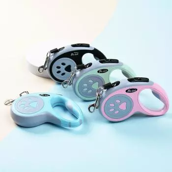 Нейлоновый поводок для собак 3 м 5 м, автоматический выдвижной прочный поводок для кошек, удлиняющий поводок для щенка, прогулки, бег, тяга, рулетка для маленьких собак 3M