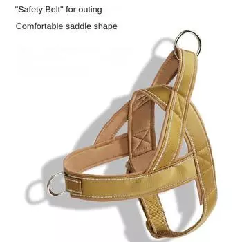 Нейлоновый прочный шлейка для собак без тяги, шлейка для домашних животных с ручкой, светоотражающая тренировочная шлейка для маленьких, средних и больших собак, немецкой овчарки Size S чёрный