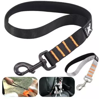 Нейлоновый ремень безопасности для собак в машине, короткий поводок, прочные поводки для домашних животных, поводок для больших собак, поводок для выгула домашних животных на открытом воздухе, тренировочный канат, принадлежности для собак 39X2.5cm