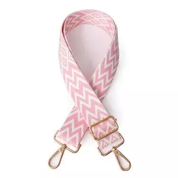 Нейлоновый ремень через плечо, мягкий женский широкий ремень для сумки-цепочки, ремень для сумки (Коричневый+Белый)