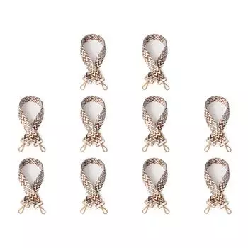 Нейлоновый ремень через плечо, мягкий женский широкий ремень для сумки-цепочки, ремень для сумки (Коричневый+Белый)