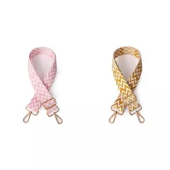 Нейлоновый ремень через плечо, мягкий женский широкий ремень для сумки-цепочки, ремень для сумки (Розовый+Белый)