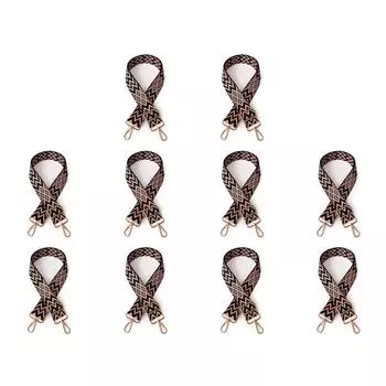 - Нейлоновый ремешок через плечо. Мягкий женский широкий ремешок для сумки. Ремешок-цепочка для сумки. (Черный+Розовый)