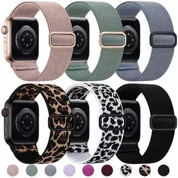 Нейлоновый ремешок для Apple Watch Band Ultra2-1 49 мм 41 мм 45 мм 38/42 Богемский эластичный браслет iWatch Series 9 8 7 6 5 4 3 Se 40/44 мм 38mm or 40mm 41mm