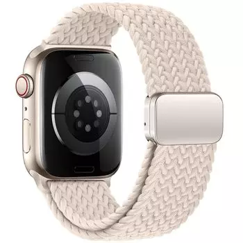 Нейлоновый ремешок для Apple Watch Ремешок 44 мм 40 мм 45 мм 49 мм 41 мм 38 мм магнитная застежка Браслет iWatch серии SE 7 3 5 6 8 Ultra 38mm 40mm 41mm чёрный