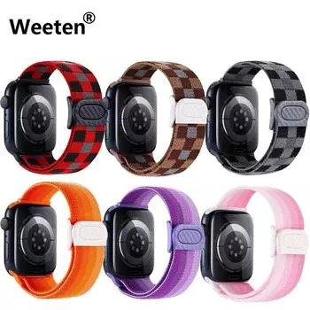 Нейлоновый ремешок для Apple Watch Series Watch 9 8 Ultra 2 7 6 5 38 42 мм, сменная петля для ремешка для Iwatch Series 3 45 мм 49 мм 42/44/45/49mm