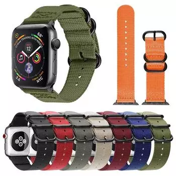 Нейлоновый ремешок для Apple Watch Ultra 9, 8, 7, 6, 5, 4, 3, 2, 1 SE, уличная пряжка, водонепроницаемый ремешок для часов для IWatch 38, 40, 42, 44 мм, 49 мм, 41, 45 мм, ремешок, аксессуары 38 40 41mm чёрный
