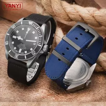 Нейлоновый ремешок для часов 20 мм 22 мм для seiko Citizen huawei, браслет для часов, наручные часы, нейлоновый ремешок для часов, быстросъемный ремешок