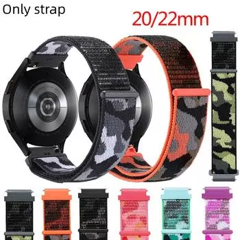 Нейлоновый ремешок для часов 20 мм 22 мм для Samsung Galaxy Watch 4/Classic/5/Pro/Active, 2 ремешка-петля для Huawei Watch 4/Pro/3/GT2 Pro, ремешок для часов