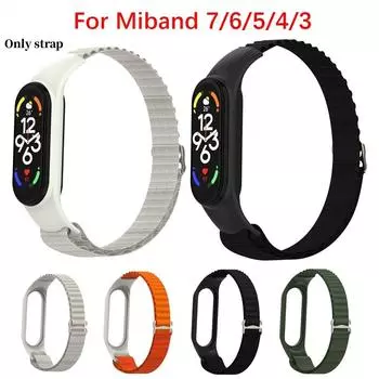 Нейлоновый ремешок для часов для Mi Band 7 6 5, браслет Alpine Loop для Xiaomi Miband 4 3, ремешок для часов