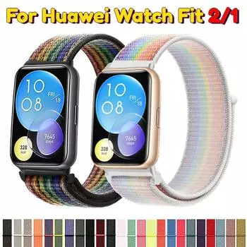 Нейлоновый ремешок для Huawei Watch Fit 2, ремешок, аксессуары для умных часов, сменный браслет Correa Huawei Watch fit1 active For Huawei Fit