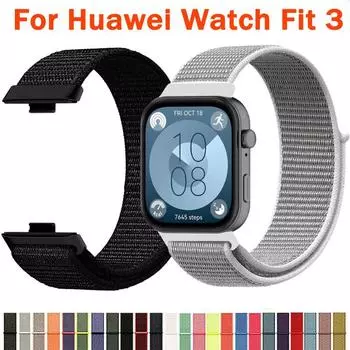 Нейлоновый ремешок для Huawei Watch Fit 3, ремешок-петля для умных часов, ремешок для Huawei Watch Fit 3, спортивный ремешок для часов