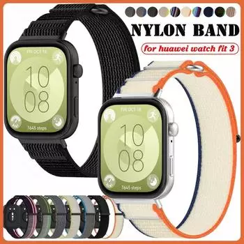 Нейлоновый ремешок для Huawei Watch Fit 3 Sport Дышащий ремешок для часов Huawei Fit3 Браслет Сменные аксессуары для браслетов