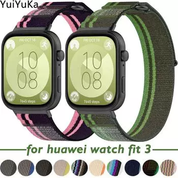 Нейлоновый ремешок для Huawei Watch Fit 3 Sport Дышащий ремешок для часов Huawei Fit3 Браслет Сменные аксессуары для браслетов for huawei watch fit 3