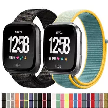 Нейлоновый ремешок для смарт-часов Fitbit Versa/Lite/Versa2, сменный ремешок для часов, спортивный браслет-петля Fitbit Versa 2 Band