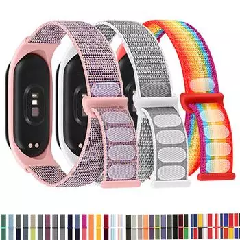 Нейлоновый ремешок для Xiaomi Mi Band 7 6 5 Band 4 3 спортивный нейлоновый ремешок для часов дышащий браслет ремешок для часов аксессуары для умных часов