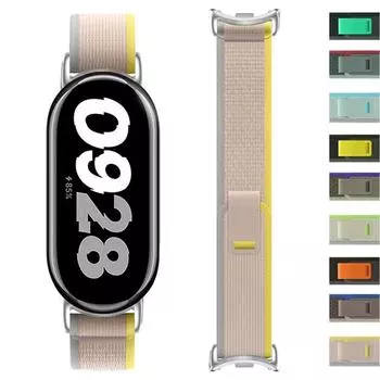 Нейлоновый ремешок для Xiaomi Mi Band 9 8 Сменный браслет для умных часов Браслет Trail loop Ремешок для Xiaomi Band9 8 Аксессуары For Mi Band 8 чёрный