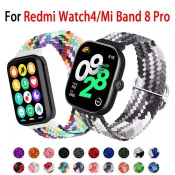 Нейлоновый ремешок для Xiaomi Redmi Watch 4/Mi Band 8 Pro, регулируемый браслет, спортивный ремешок для часов Redmi Watch4, ремешок для умных часов
