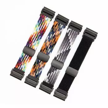 Нейлоновый ремешок-петля 22 мм 26 мм для Garmin Fenix 7X 6X Pro 5X 5X Plus 7 6/6Pro, браслет SmartBand для часов Garmin, аксессуары для часов 22mm чёрный