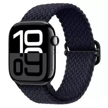 Нейлоновый ремешок-петля для Apple Watch Ultra 49 мм 46 мм 45 мм 44 мм 42 мм 41 мм 40 мм Эластичный браслет iWatch 10 9 8 7 SE 4 5 6 Ремешок S10-42MM 38 40 41MM древесный уголь