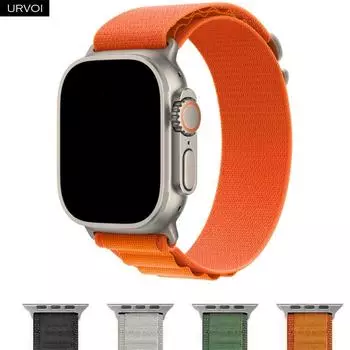 Нейлоновый ремешок-петля для Apple Watch Ultra Series 9, сменный ремешок для iWatch 49 мм, 45 мм, 44 мм, 41 мм, тканый нейлоновый ремешок для ремешка iWatch Series 8