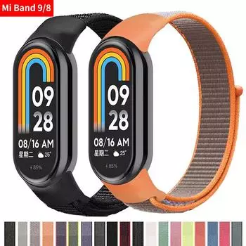 Нейлоновый ремешок-петля для браслета Xiaomi Mi Band 9 8 7 6 5 4 3 SmartWatch, сменный спортивный ремешок для часов Pulsera Miband 8 NFC For Xiaomi Mi Band 8