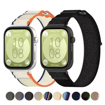 Нейлоновый ремешок-петля для Huawei Watch Fit 3 Аксессуары для браслетов Ремешок для часов Trail sport Сменный браслет для Huawei Watch Fit3 Huawei Watch Fit 3 черный серый