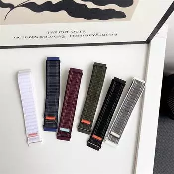 Нейлоновый ремешок-петля для Samsung Watch 6/5/5Pro 4/6 Classic Huawei Watch 4/3/GT3 20 мм 22 мм браслет-браслет Amazfit GTS/GTR 4 3 20mm белый