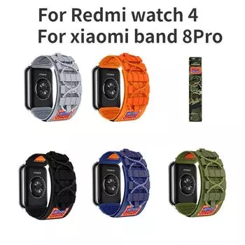Нейлоновый ремешок-петля для Xiaomi Mi 8 Pro/Redmi Watch 4, сменный браслет, плетеный спортивный ремень, мужской и женский ремешок для часов, быстросъемный серый