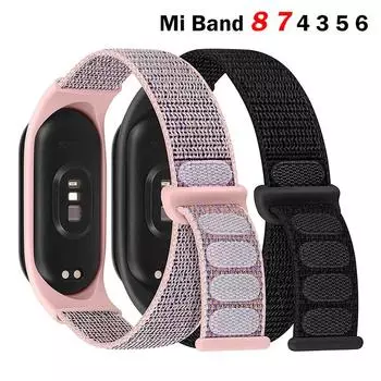 Нейлоновый ремешок-петля для Xiaomi Mi Band 7 6 5 4 3, браслет, спортивные часы Mi Band 7 6 5, ремешок на запястье, камуфляжный стиль, Mi Band 4, ремешок