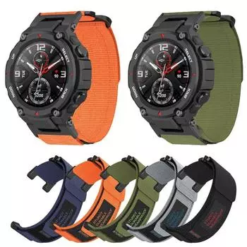 Нейлоновый ремешок с нейлоновой петлей, ремешок для часов, браслет для AMAZFIT T-Rex/T-rex pro, для AMAZFIT T-Rex/T-rex pro чёрный