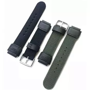 Нейлоновый ремешок с пряжкой для мужчин и женщин, ремешок для часов Casio AE-1200WH AQ-S810W MRW-200H, аксессуары для часов чёрный