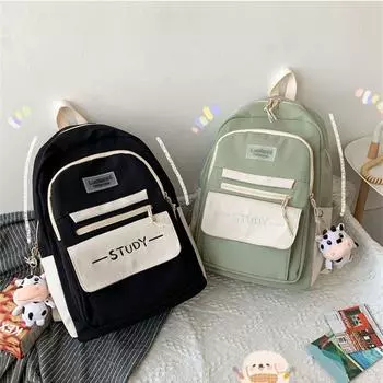 Нейлоновый рюкзак большой емкости для подростков, однотонный школьный рюкзак для женщин и мужчин, водонепроницаемый дорожный рюкзак, сумки для школьников зелёный