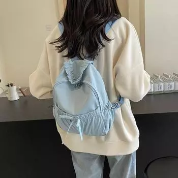 Нейлоновый рюкзак для школьников синий