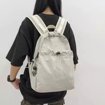 Нейлоновый рюкзак для женщин, легкий рюкзак для мужчин, рюкзак для путешествий и отдыха на природе, большой емкости чёрный