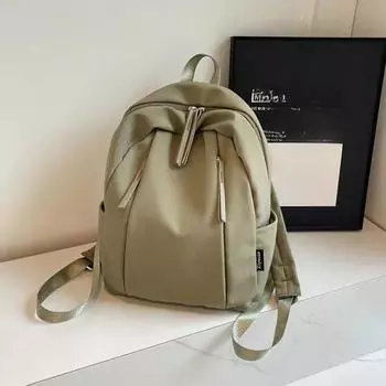 Нейлоновый рюкзак для женщин, универсальный стиль, женские школьные сумки, качественный легкий индивидуальный рюкзак чёрный