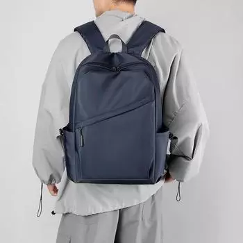 Нейлоновый рюкзак Мужская дорожная сумка Рюкзак для ноутбука M синий