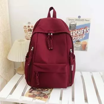 Нейлоновый рюкзак на молнии для отдыха, модный, универсальный, стильный, большая вместимость, горячая распродажа, трендовый школьный рюкзак