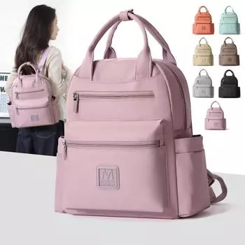 Нейлоновый рюкзак с несколькими отделениями, водонепроницаемая сумка, большая вместимость, женская сумка фиолетовый