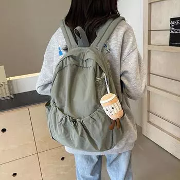 Нейлоновый рюкзак, уличный рюкзак, школьный рюкзак чёрный