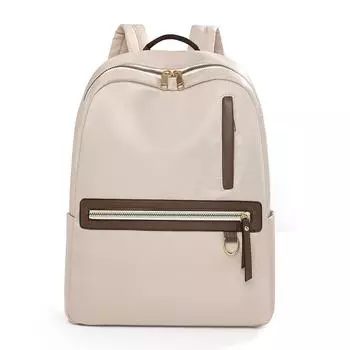 Нейлоновый рюкзак женский легкий рюкзак большой вместимости дорожная сумка бежевый