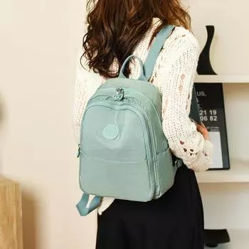 Нейлоновый рюкзак женский маленький рюкзак школьный рюкзак дорожная сумка темно-синий